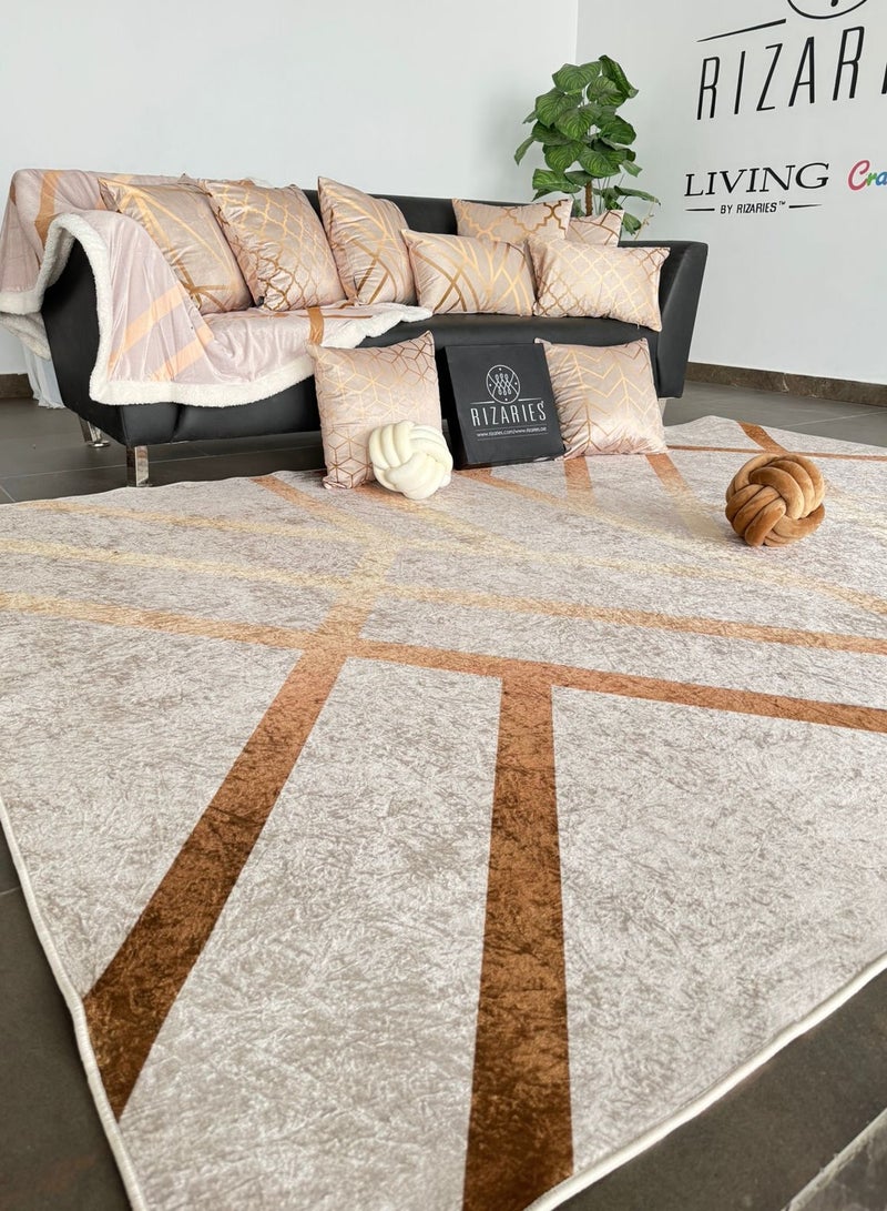 RIZARIES Copper Gold Art Deco Centerpiece (Rug) - Image 2