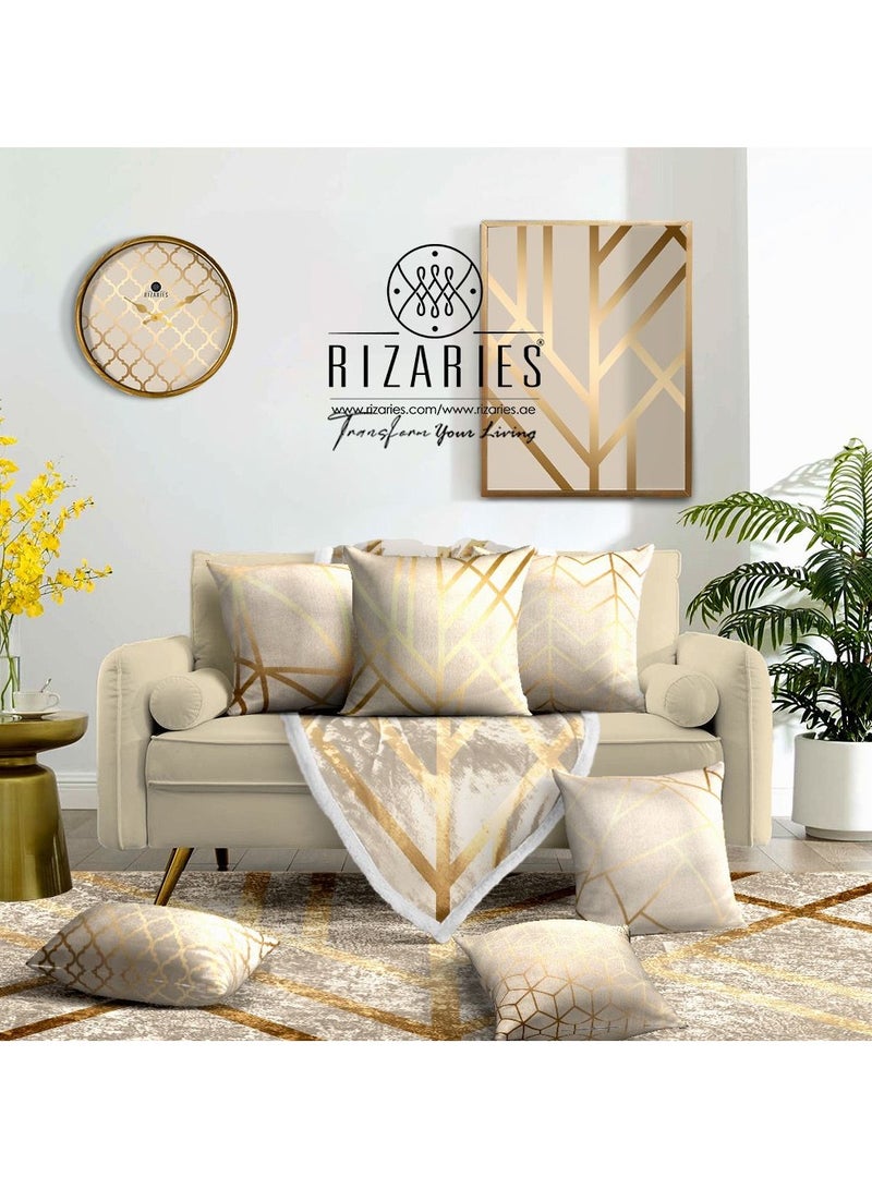 RIZARIES Copper Gold Art Deco Centerpiece (Rug) - Image 3