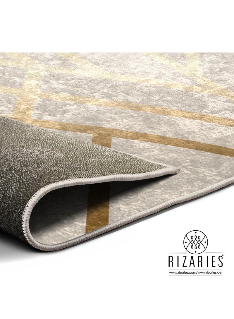 RIZARIES Copper Gold Art Deco Centerpiece (Rug) - Image 5