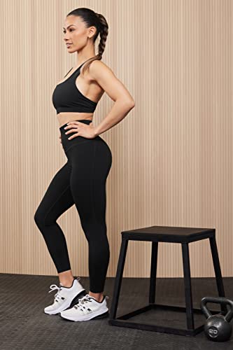 Fabletics Women's Define PowerHold® High-Waisted 7/8 Legging, Workout, Yoga, Maximum Compression, Flattering, S, Black - Image 4