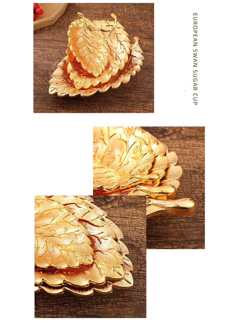 general 3-Piece Leaf Textured Snack Plate Home Living Room Snack Nut Decoration Fruit Plate Home Living Room Snack Nut Decoration Fruit Plate - Image 4