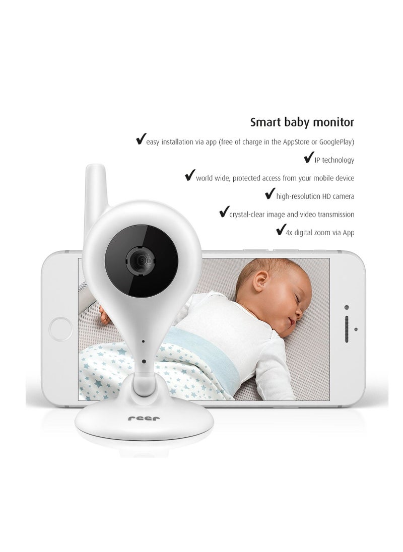 REER - IP BabyCam smart Video WiFi baby monitor, HD camera, Sensor, Apps connectivity, Two-Way Intercom Function, Night Vision Function - Image 1