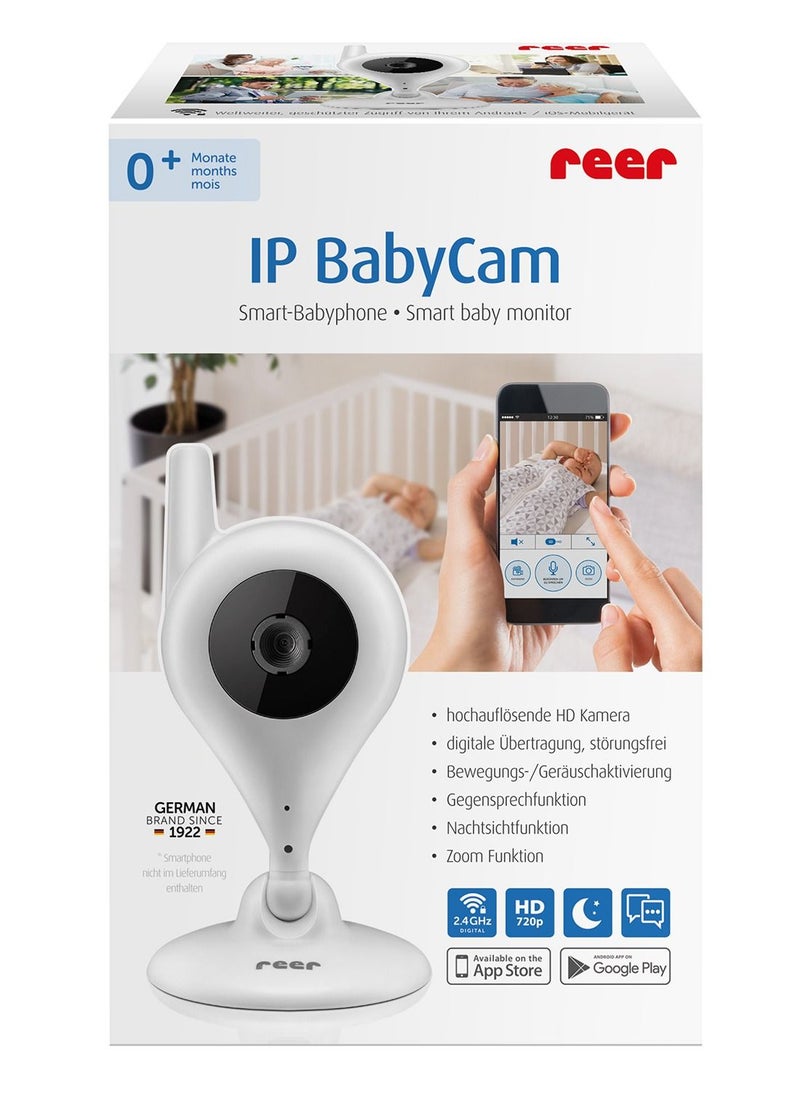 REER - IP BabyCam smart Video WiFi baby monitor, HD camera, Sensor, Apps connectivity, Two-Way Intercom Function, Night Vision Function - Image 1