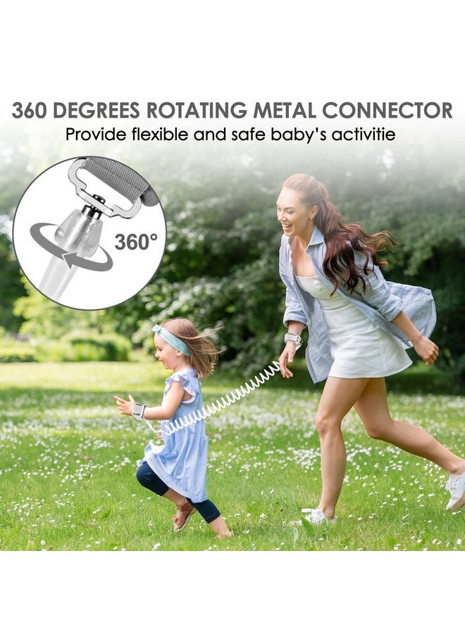 BETERTEK Anti Lost Wrist Link for Toddlers (6.56ft Gray) Toddler Leash for Kids with Magnetic Unlock Design Kid Leash with Reflective Strap for Boys and Girls Toddler Wrist Leash for Shopping Family Travel  - Image 4