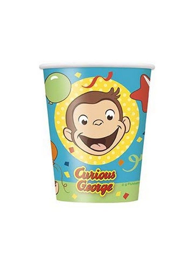 Unique Curious George Birthday Baby Party Supplies Bundle Pack Includes Party Paper Cups 24 Count - Image 3