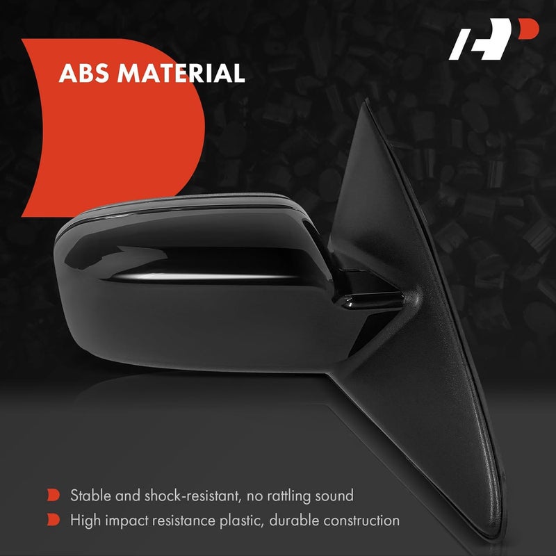 A-Premium Passenger Side Power Door Mirror for Ford Fusion & Mercury Milan - Heated, Non-Folding, Black Smooth with Blind Spot Glass & Puddle Light - Image 3