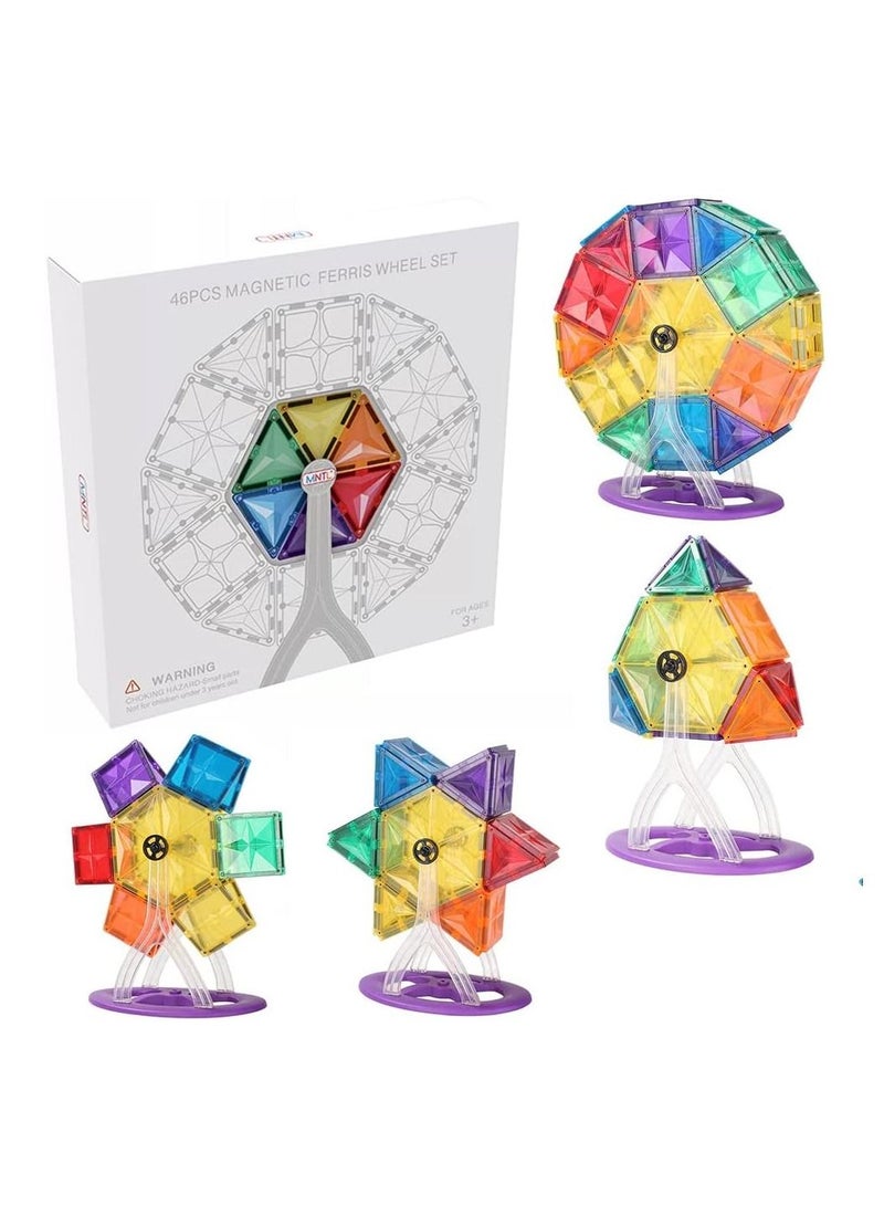 Cordova 3D Star Magnetic Tiles Set Fun and Educational Toy STEAM for Learning & Creativity Best Gift for 3 to 8 Years Old Boys Girls (46 PCs) - Image 1