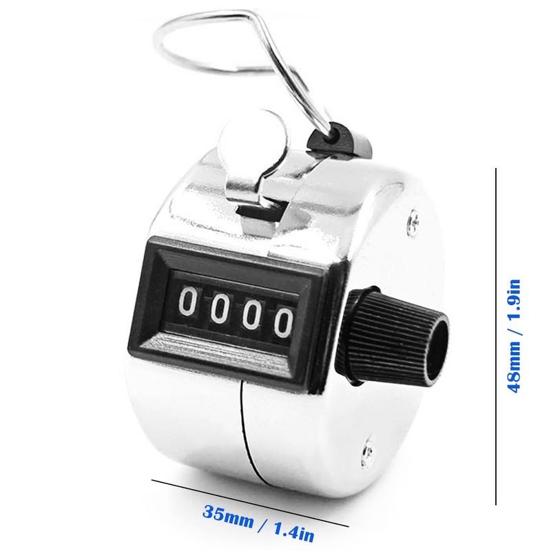 AFUNTA Pack of 6 Color Handheld Tally Counter 4 Digit Number Count, Hand Mechanical Clicker Counter - Pitch Counter for Coaching/Lap/Sport/School/Event - Image 4