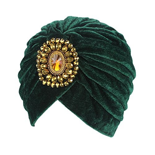 Decou Twist Pleated Hair Wrap Stretch Turban 0545 ,Green,One size - Image 5