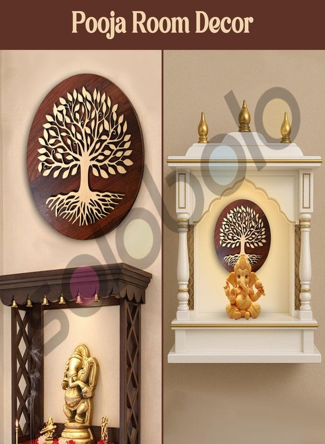 SWAGSTATION ديكور جداري روحاني من خشب MDF من SWAGSTATION | لوحة جدارية مطبوعة فاخرة للمنزل، والمعبد، وغرفة الصلاة، وغرفة المعيشة، وغرفة النوم، والمكتب، وركن التأمل - هدية تذكارية (شجرة الحياة، 12 بوصة) - Image 3