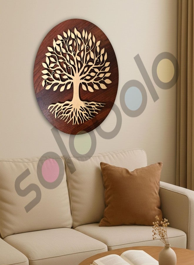 SWAGSTATION ديكور جداري روحاني من خشب MDF من SWAGSTATION | لوحة جدارية مطبوعة فاخرة للمنزل، والمعبد، وغرفة الصلاة، وغرفة المعيشة، وغرفة النوم، والمكتب، وركن التأمل - هدية تذكارية (شجرة الحياة، 12 بوصة) - Image 5