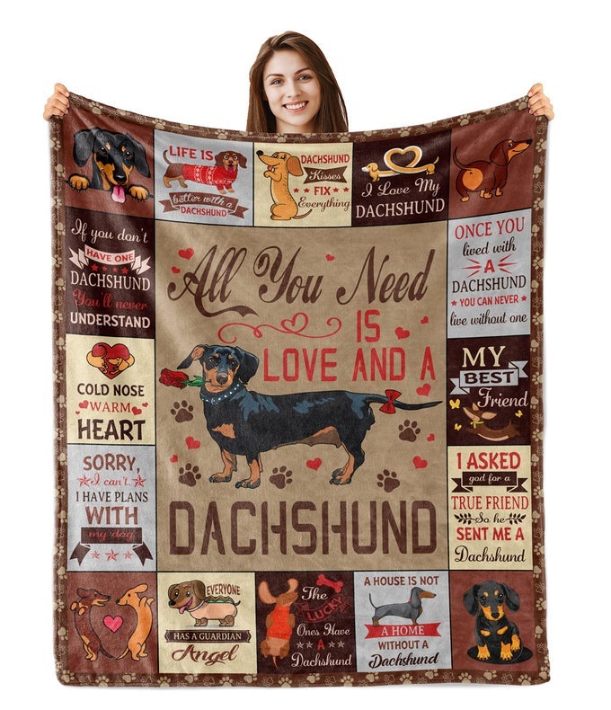 DACHSHUND GIFTS FOR WOMEN MEN ADULTS KIDS WEINER DOG GIFTS FOR WOMEN GIFTS FOR DACHSHUND LOVERS BLANKET 60X50