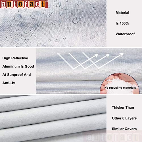 Autofact Waterproof Car Body Cover Compatible with Maruti Swift (2005 to 2011) with Mirror and Antenna Pockets (Shinning Silver) - Image 3