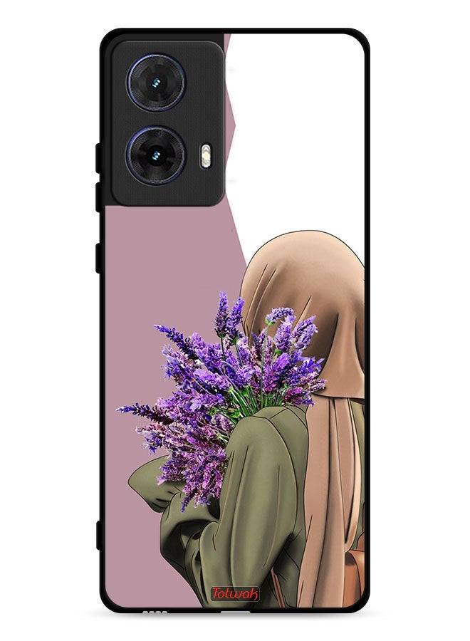 Tolwak Motorola Moto G85 5G Protective Case Cover Holding Flower - Image 1