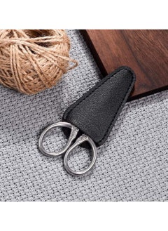 RATSAW Small Precision Scissors 3.5inch Stainless Steel Multi Purpose Vintage Beauty Grooming Kit for Facial Hair Eyebrow Eyelash Beard Moustache with PU Sheath  - Image 2