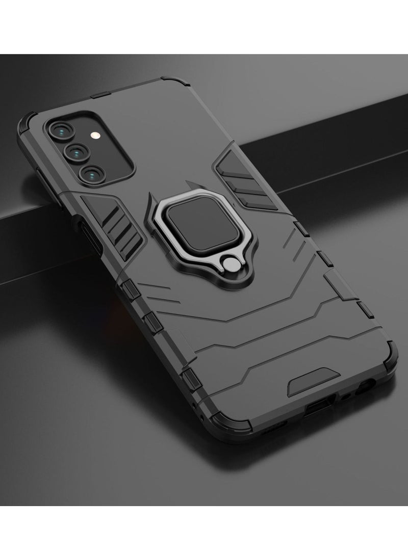 Black Samsung protective cover with ring bracket - Image 1