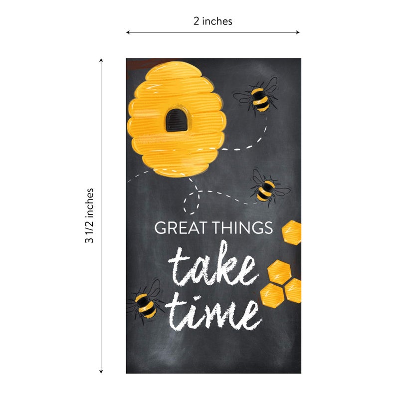 DIVERSEBEE 50 Pack Assorted Inspirational Cards - Motivational Kindness Mini Note Cards, Encouragement Mindfulness Affirmation Card Set with 50 Unique Quotes Business Card Size (Chalkboard) - Image 3