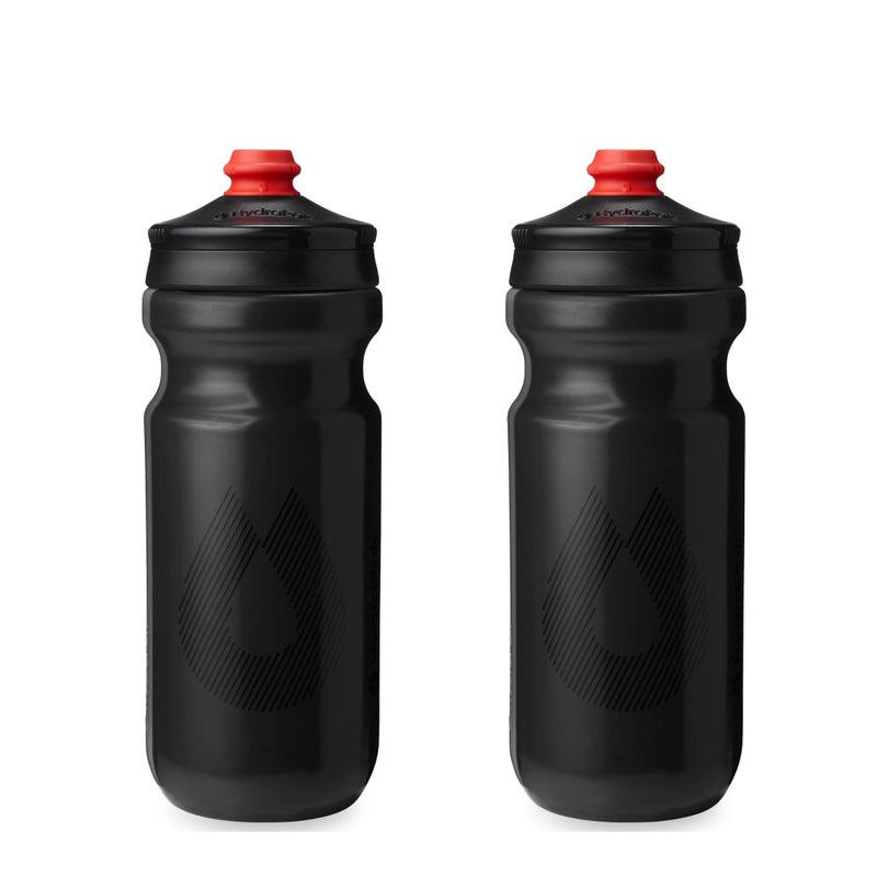 HydraPak | Polar Bottle - Breakaway Surge Lightweight Bike Water Bottle 2-Pack - High Flow, Cycling & Sports Squeeze Bottle (Charcoal, 600ml / 20oz) - Image 1