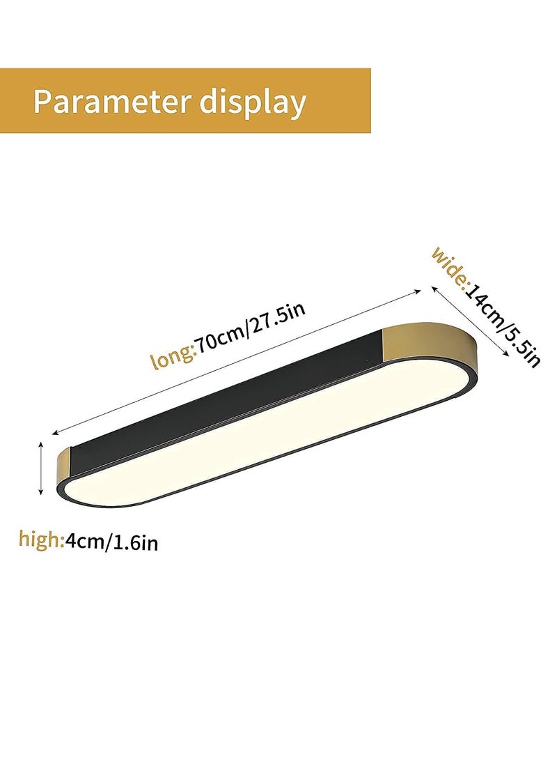 Dimmable LED Ceiling Lights Modern Acrylic Linear LED Ceiling Lamp 2.3FT Semi Flush Mount Wraparound Shape Lighting Fixture with Remote Control for Kitchen Dining Living Room (36W/3000-6500K)