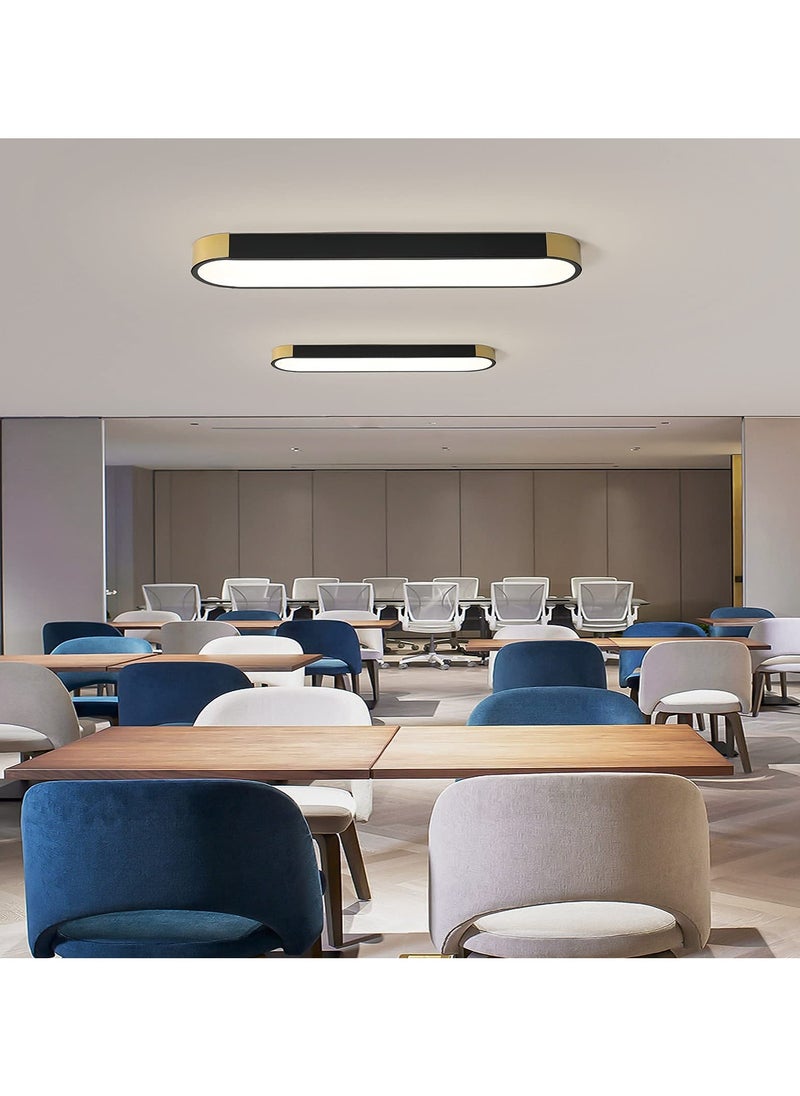 Dimmable LED Ceiling Lights Modern Acrylic Linear LED Ceiling Lamp 2.3FT Semi Flush Mount Wraparound Shape Lighting Fixture with Remote Control for Kitchen Dining Living Room (36W/3000-6500K)