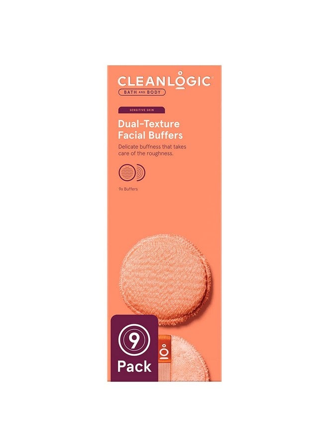 cleanlogic Bath & Body Exfoliating Dualtexture Facial Pads Face Sponges For Cleansing & Softening Sensitive Skin Makeup Remover Pads Assorted Colors 9 Count Value Pack - Image 2