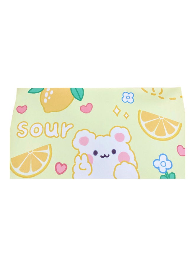 NIBEMINENT Printed Rubber Mouse Pad Lemon Yellow - Image 1