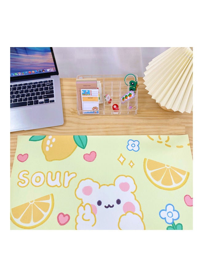 NIBEMINENT Printed Rubber Mouse Pad Lemon Yellow - Image 3