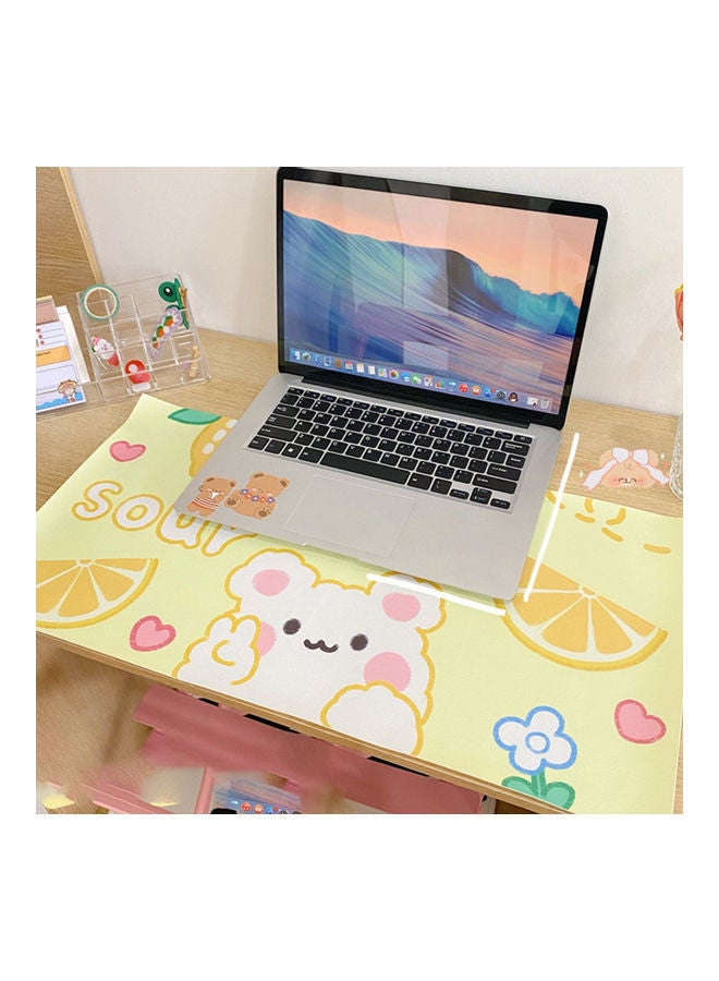 NIBEMINENT Printed Rubber Mouse Pad Lemon Yellow - Image 2