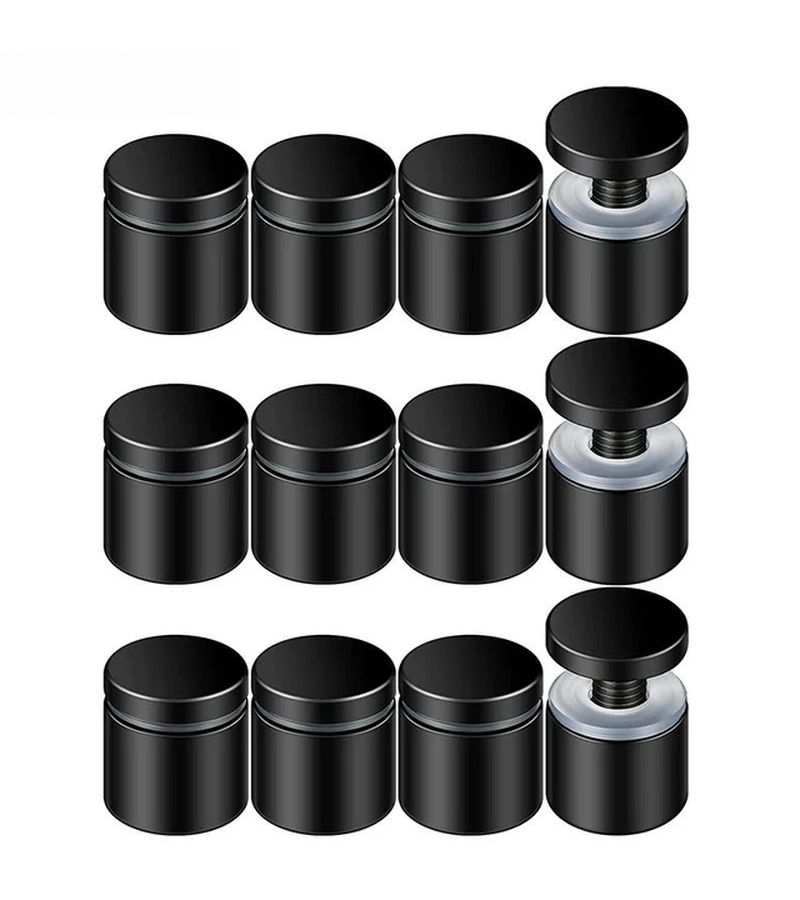 5 Pcs 19x25mm Black Support Advertising Nails Stable Load Bearing Wall Mounted For Glass Acrylic Sign Brackets Fixing Screws - Image 5