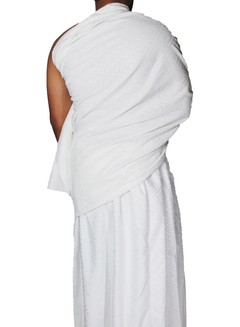 Generic Ihram for men a Stretchy skirt and Muslim toga Towel 210cm x 105cm white