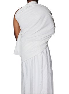 Generic Ihram for men a Stretchy skirt and Muslim toga Towel 210cm x 105cm white  - Image 3