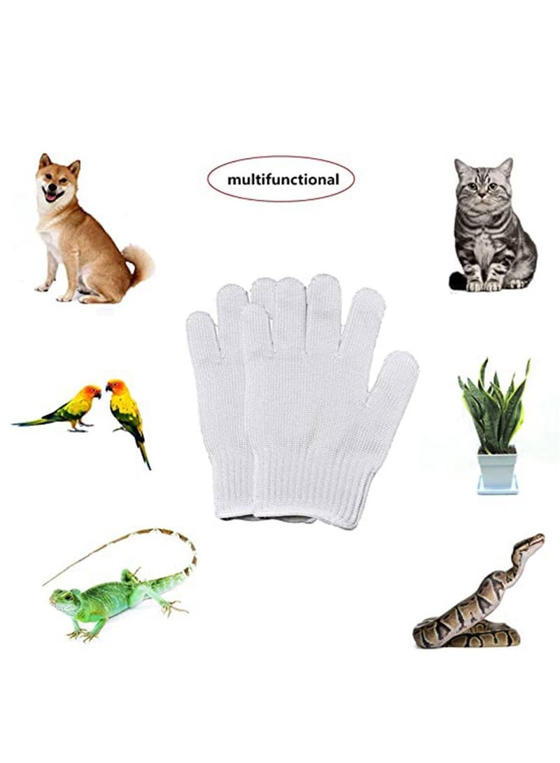 SYOSI زوج واحد من قفازات تدريب الطيور المضادة للعض، الببغاء، مضغ السلامة، سلك فولاذي واقي، التعامل مع الحيوانات الصغيرة، مناسب للسناجب، الهامستر، القنفذ - Image 4