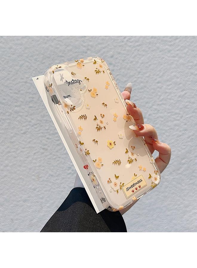 S-TOP Case For iPhone 13 Pro Double-sided IMD Flowers Print TPU Phone Case - Image 4