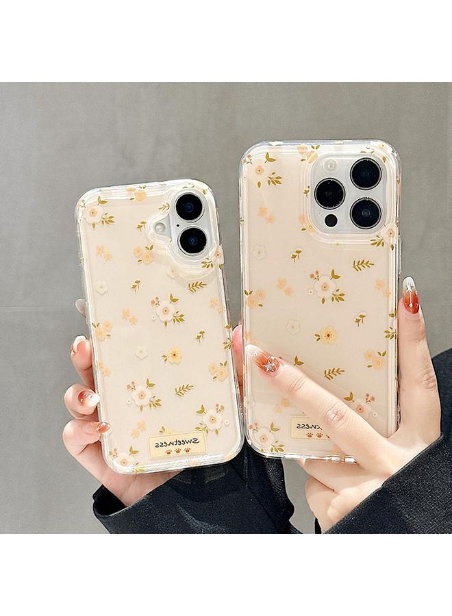 S-TOP Case For iPhone 13 Pro Double-sided IMD Flowers Print TPU Phone Case - Image 2