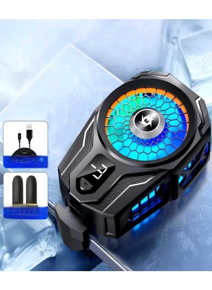 Hugifts Powerful Dual-Speed Phone Cooler – High-Performance Semiconductor Clip-On Cooling Radiator with RGB Lights & Type-C Fast Charging, Ideal for Gamers and Streamers；for Playing Games Tiktok for Universal iPhone/Android Smartphone  - Image 4