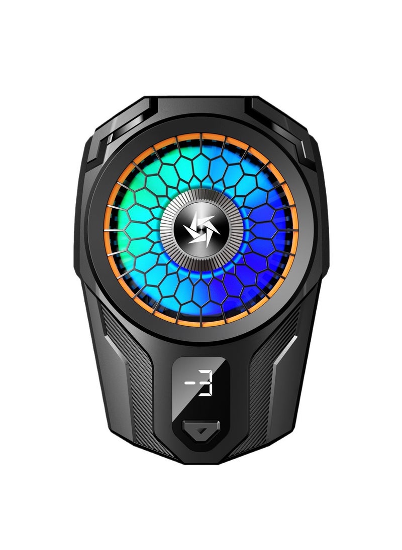 Hugifts Powerful Dual-Speed Phone Cooler – High-Performance Semiconductor Clip-On Cooling Radiator with RGB Lights & Type-C Fast Charging, Ideal for Gamers and Streamers；for Playing Games Tiktok for Universal iPhone/Android Smartphone  - Image 2