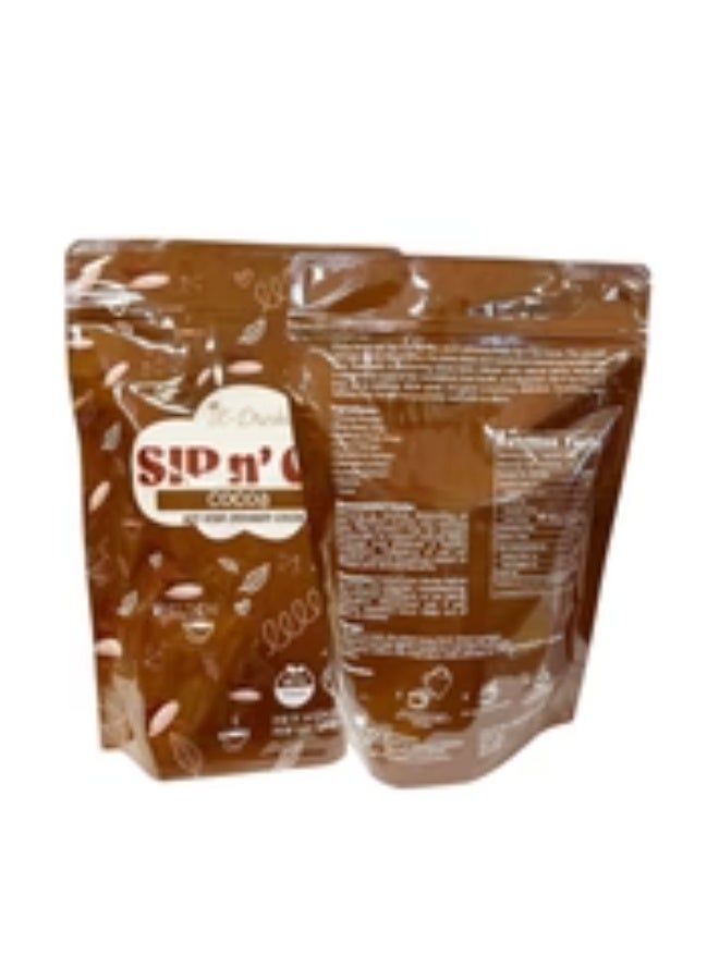 Cc K-Drinks SIP N° GO Cocoa – Keto-Friendly Instant Cocoa Drink Mix with Natural Detox Herbs & L-Carnitine – Low Carb, Stevia-Sweetened, Caffeine-Free Wellness Beverage – 10 Sachets (210g) - Image 1