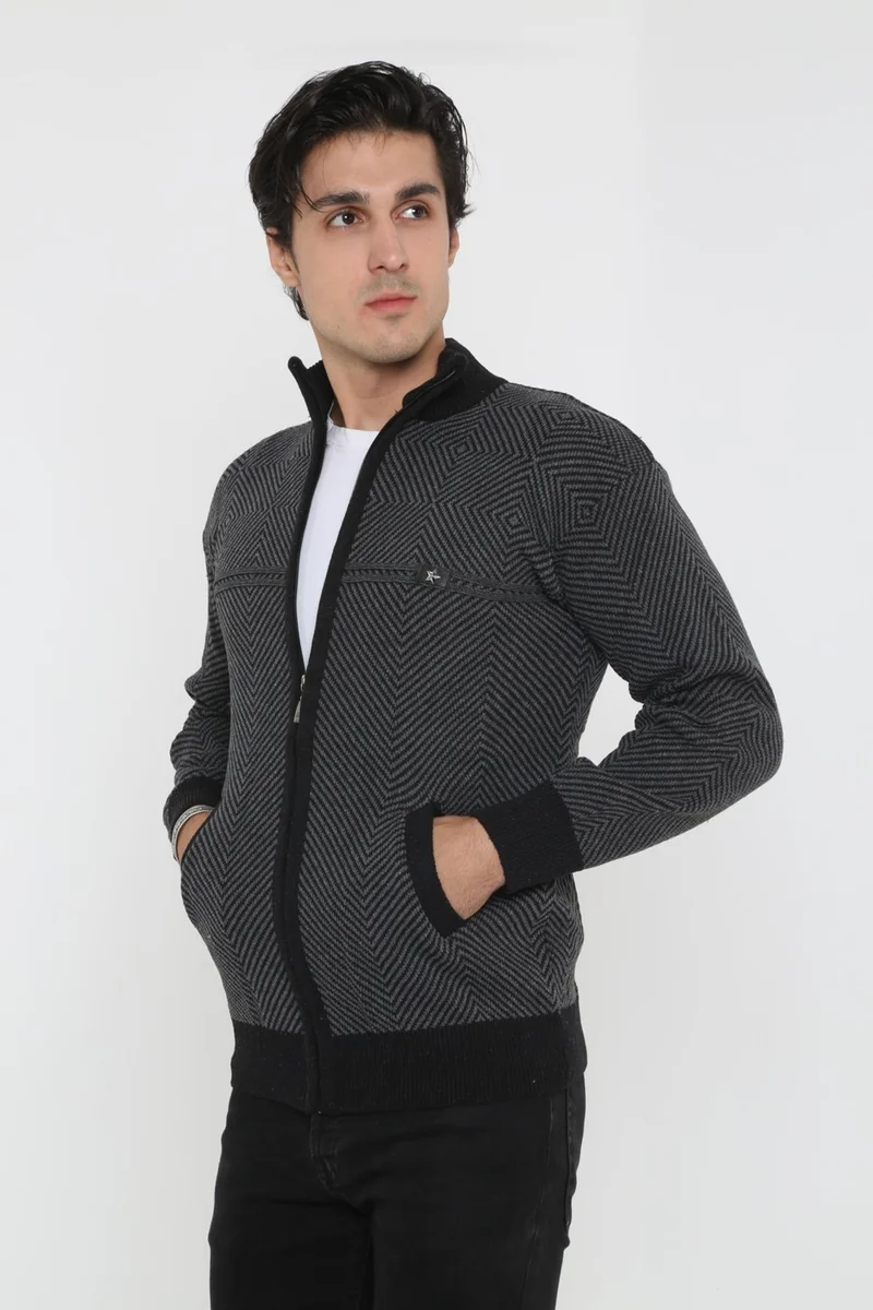 KMK Kombin KMK Combination Baba Super Oversized Knitwear Zippered Knitted Cardigan & Sweater