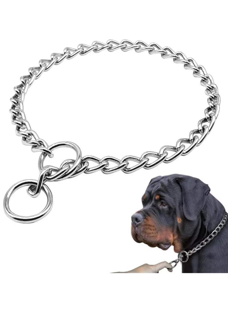 5.91ft Metal Dog Leash and 1.8ft Dog Training Chain Collar,Heavy Duty Dog Leash,with Padded Handle for Large Medium Dogs - Image 5