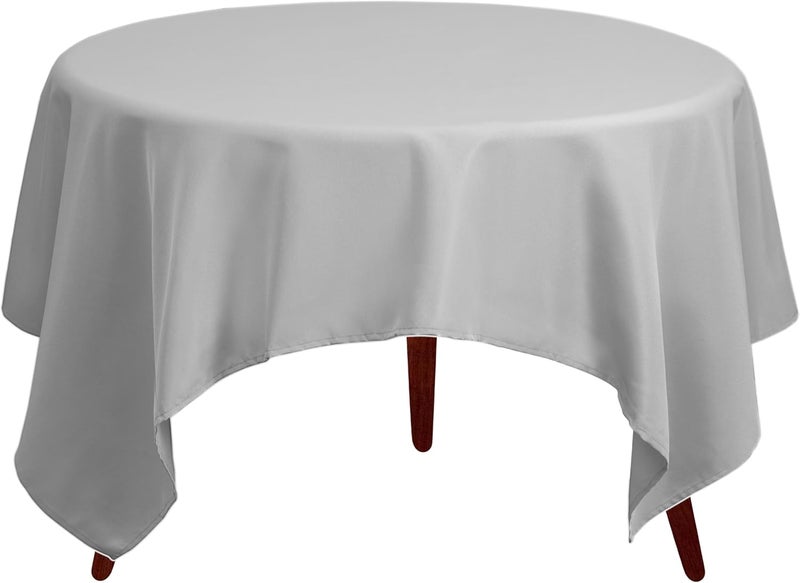 Gee Di Moda 52 x 52 Inch Charcoal Square Tablecloth - Heavy Duty, Stain & Wrinkle Resistant - Perfect for Square or Round Tables, Buffet, Parties, Holidays, Weddings - Image 2