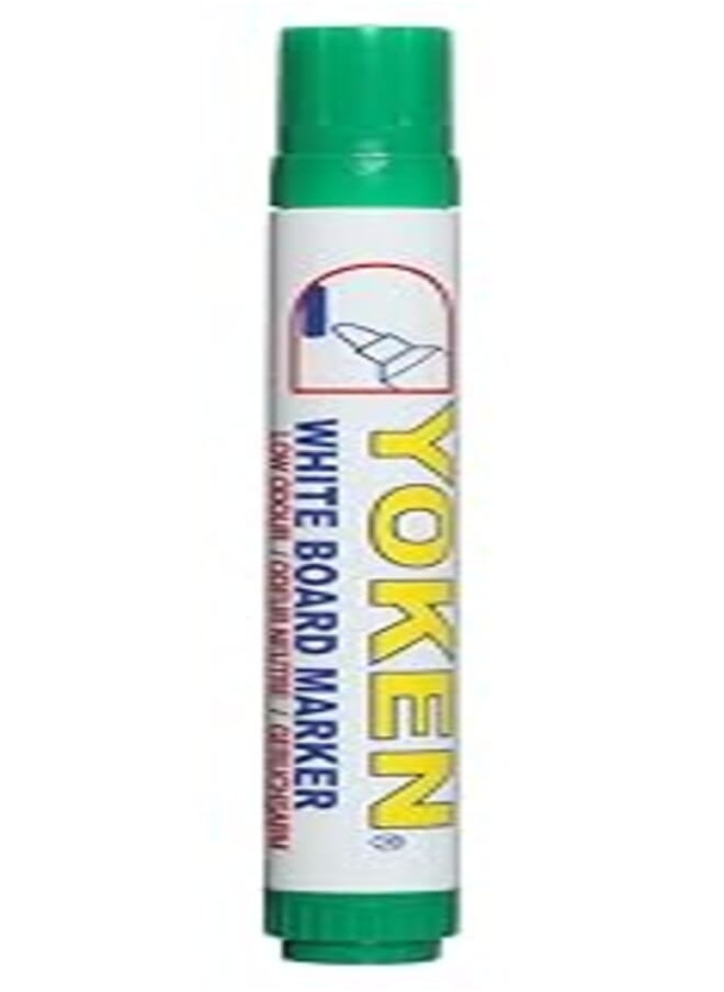 Yoken Yoken WB21 Bullet Tip Whiteboard Marker, Green 