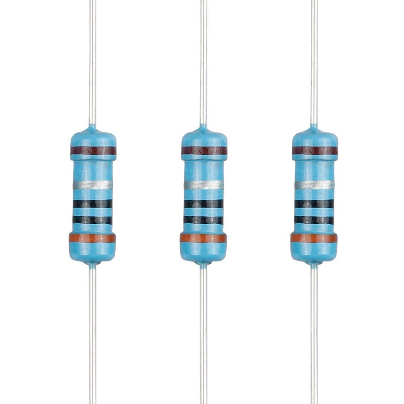 EDGELEC Store 100pcs 3 ohm Resistor 1/2w (0.5Watt) ±1% Tolerance Metal Film Fixed Resistor, Multiple Values of Resistance Optional - Image 1