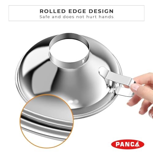 PANCA Stainless Steel Canning Funnel for Kitchen | Wide Mouth Funnel for Mason Jars, Oil Bottles, Liquids, Grains & Spices | Steel Funnel with Handle for Easy Storage – Small Size (4.3 Inch) - Image 3