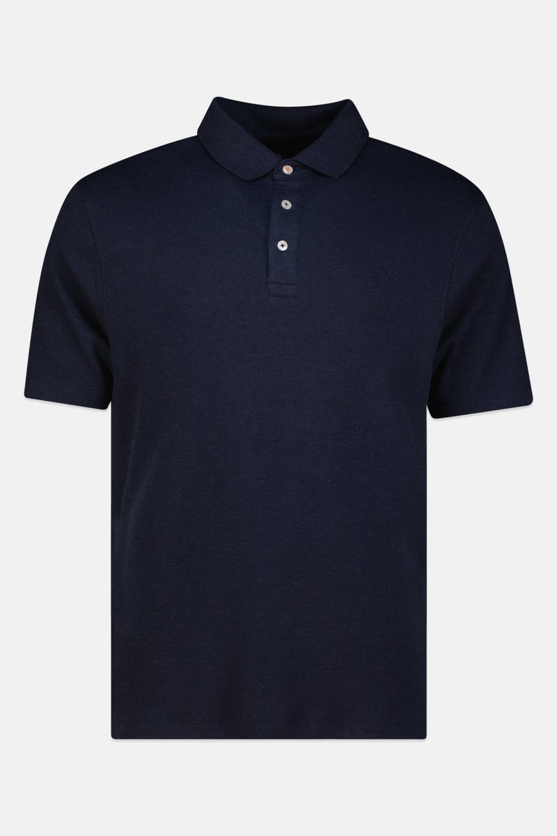 Rainforest Men Regular Fit Embroidered Logo Short Sleeve Polo Shirt, Heather Navy - Image 2