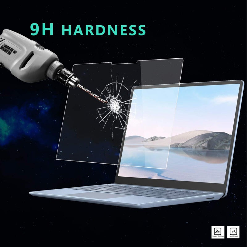 Megoo Surface Laptop Go 3/ Laptop Go 2 12.4" Glass Screen Protector,Scratch Resistant/Hish Sensitivity/Easy Installation/ 9H Hardness, Also Compatible for Microsoft Surface Laptop Go (2020-2023) - Image 5