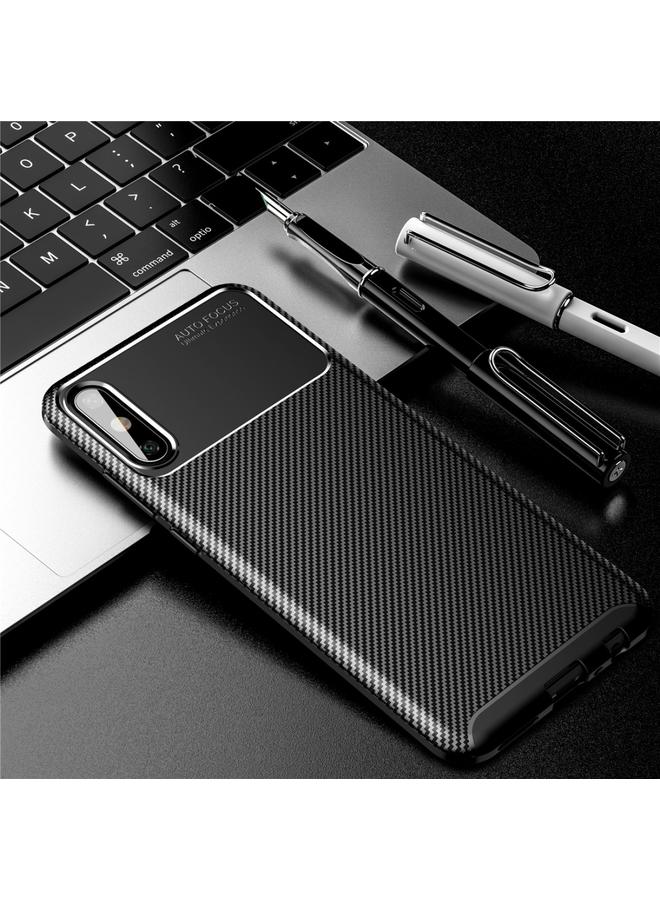 S-TOP Case For Huawei Enjoy 10e Carbon Fiber Texture Shockproof TPU Case - Image 1