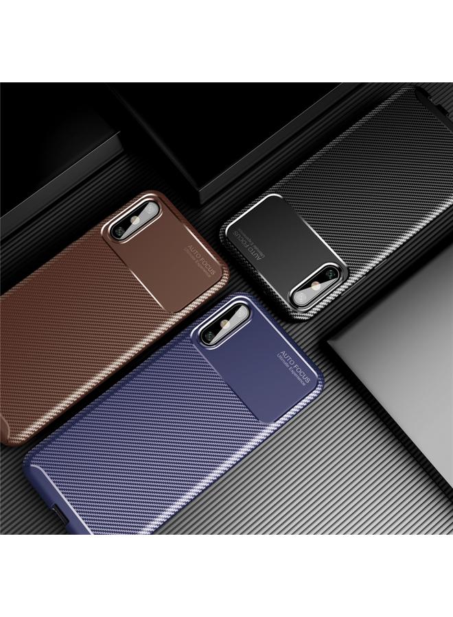S-TOP Case For Huawei Enjoy 10e Carbon Fiber Texture Shockproof TPU Case - Image 3