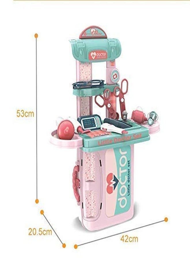TriLok 3 in 1 Pretend Play Doctor Set Learning Educational Medical Toy Tool with Portable Medical Clinic Suitcase and Equipment(Multicolor) - Image 3