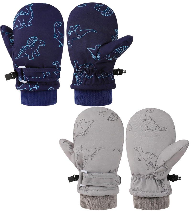Enbaohui Baby Waterproof Mittens Threaded Waterproof Mitten Fleece Lined Glove Kids Snow Ski Mitten For Boys Girls 6Months-5T - Image 1