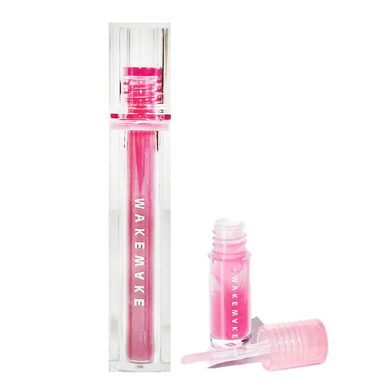 WAKEMAKE Tint Dewy Gel Glow Tint Lip Gloss Korean Lip Gloss St Korean Lip Tint Set 12 GLASSY MAUVEMENT Renewal Ver 013 Fl Oz Pink